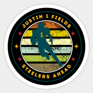 STEELERS AHEAD, JUSTIN FIELDS Sticker